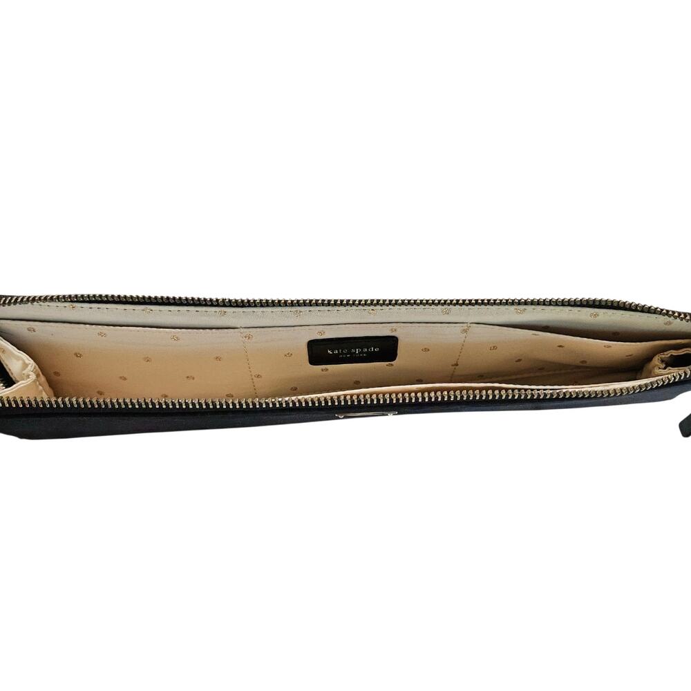 Kate Spade Rare Black Satin Evening Clutch - Picture 4 of 6